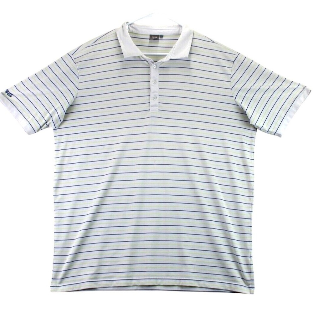 PING Sensorcool Men's Golf Polo Shirt XXL Striped Short‎ Sleeve